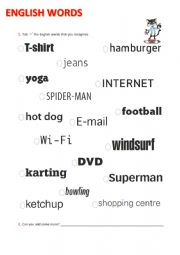 English Worksheet: English words we use