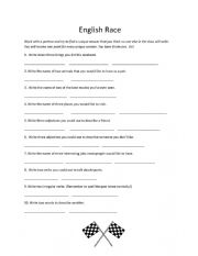 English Worksheet: races