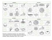 English Worksheet: food bingo