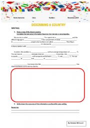 English Worksheet: Describe a Country