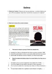 English Worksheet: Selma - Movie