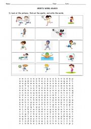 Sports Word search