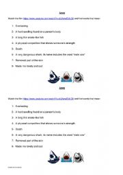 English Worksheet: Jaws