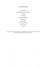 English Worksheet: Pyramid discussion - Success