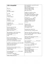 English Worksheet: Song