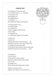 English Worksheet: Song 