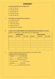 REGULAR AND IRREGULAR VERBS