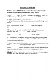 English Worksheet: Creeped Out: Trolled