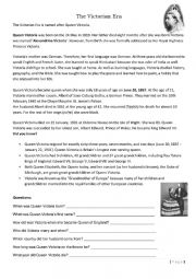English Worksheet: victorian era