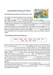 English Worksheet: household chores 