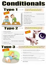 CONDITIONALS (types 1, 2 and 3)