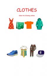 English Worksheet: Clothes