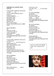 English Worksheet: SOMEONE YOU LOVED BY LEVIS CAPALDİ