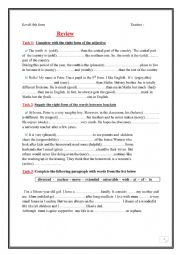 English Worksheet: usefu tasks for 9 grade
