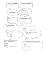English Worksheet: passive voice card