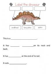 Label the Stegosaurus