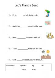 English Worksheet: Spring Theme: Life Cycle