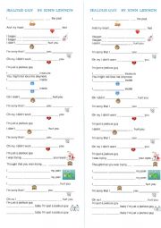 English Worksheet: Jealous Guy (John Lennon)