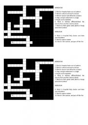 English Worksheet: occupation crossword 