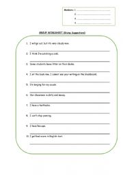 English Worksheet: suggestion