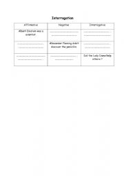English Worksheet: interrogation