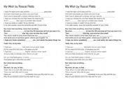 English Worksheet: Song *My Wish* by Rascal Flatts_complete the lyrics