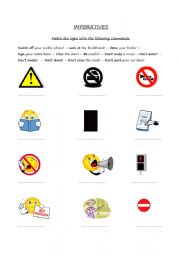 English Worksheet: imperative