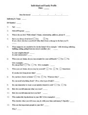 English Worksheet: Profile