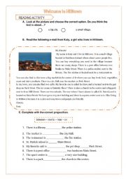 Prepositions of place - reading activity 