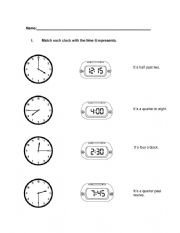 English Worksheet: Time
