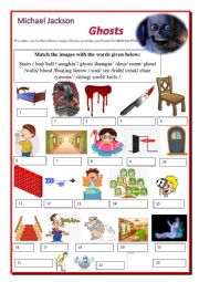 Michael Jackson Ghosts song   Vocabulary activity + Listening + Keys