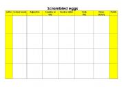 English Worksheet: Scrabled eggs