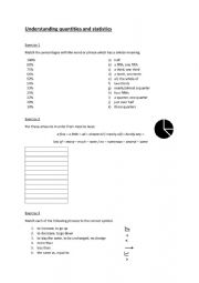 English Worksheet: Vocabulary for quantities, statistics and trends