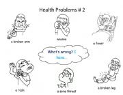 English Worksheet: Health Problems Worksheet 2- Vocabulary 