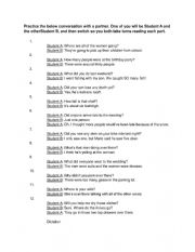 English Worksheet: Conversation Practice - Irregular and Regular Plural Nouns