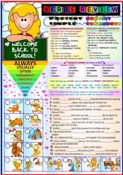 WELCOME BACK TO SCHOOL (p. simple & continuous/ frequency adverbs)