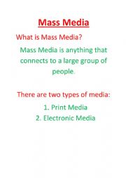 English Worksheet: Media Studies