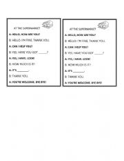 English Worksheet: dialogue great for first graders