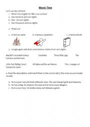 English Worksheet: Aladdin