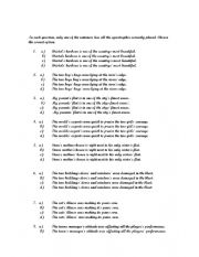 English Worksheet: Apostrophes