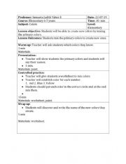 English Worksheet: Colors