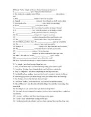 English Worksheet: Present Perfect Simple or Present Perfect Continuous 