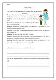 English Worksheet: School rules