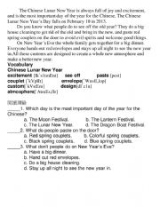 English Worksheet: Happy new year  worksheet