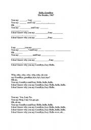 English Worksheet: Hello goodbye