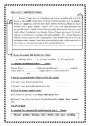 English Worksheet: 6th Grade test