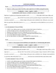 Intermediate or advanced level listening exercise (environment)