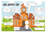 English Worksheet: ALL ABOUT ME - FOR THE FIRST DAY OF SCHOOL
