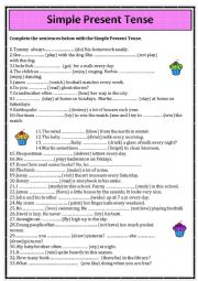 Present Simple Worksheet