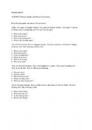 English Worksheet: SIMPLE PRESENT TENSE and PRESENT CONTINIOUS TENSE